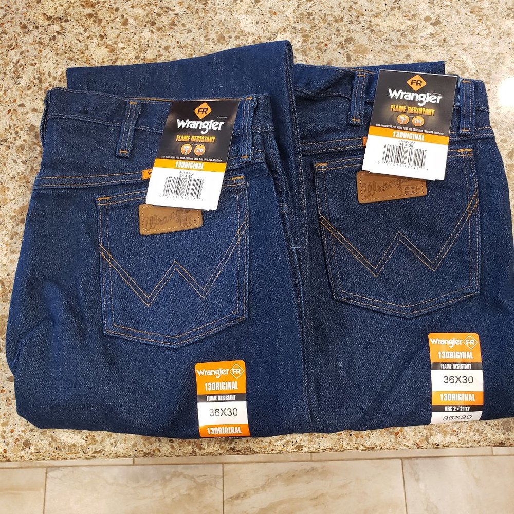 Men's Fire Rated Wrangler Orig. Fit Jeans (2 Pair)
